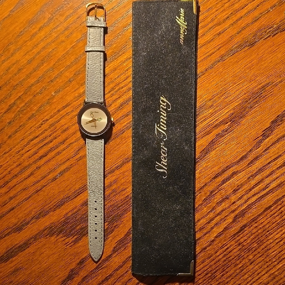 Sheen Timing Gray Leather Watch